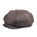 Custom Brand Men's Flat Newsboy Hat Herringbone Tweed Wool Ivy Golf Style for Casual Winter Scenes 50-52cm Adults