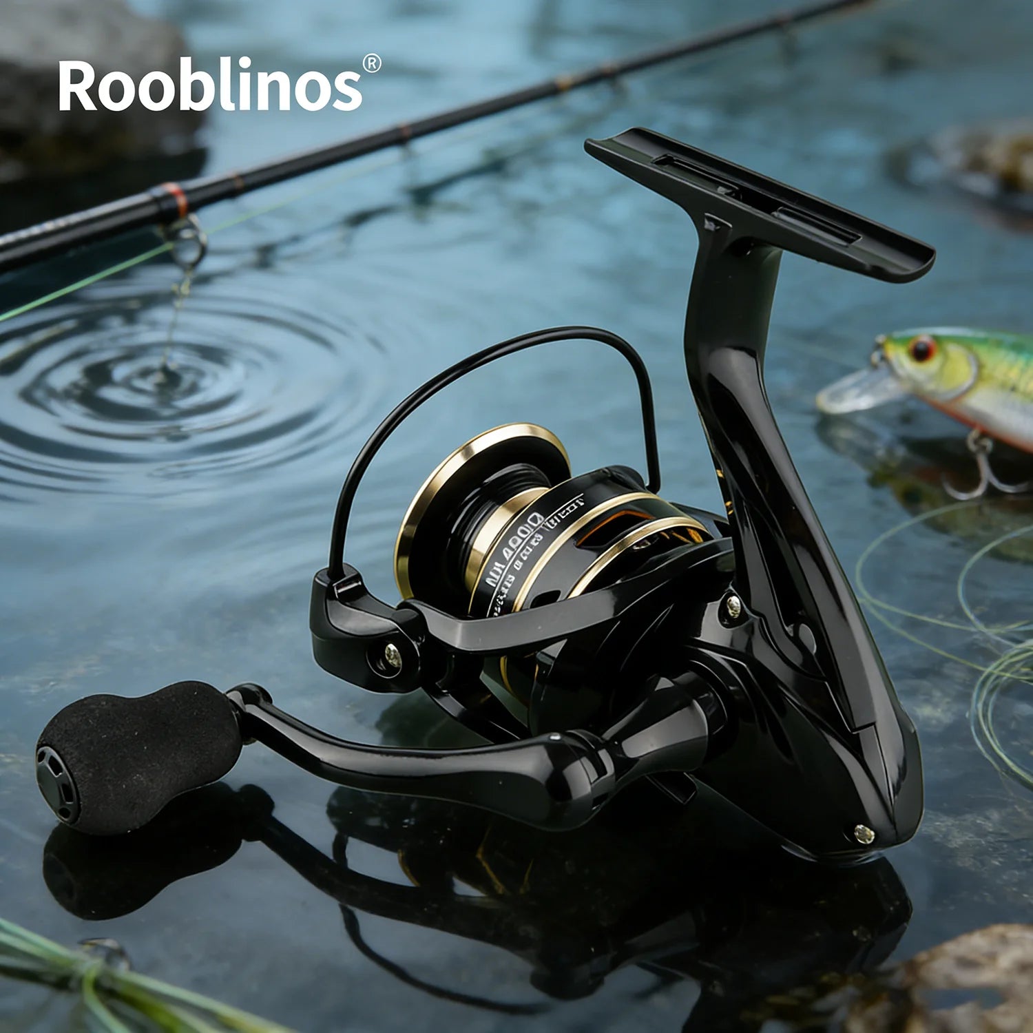 [Germany Stock] Rooblinos NX Spinning Fishing Reel 5.2:1 Gear Ratio 1000-7000 Series Bait Nylon Plastic