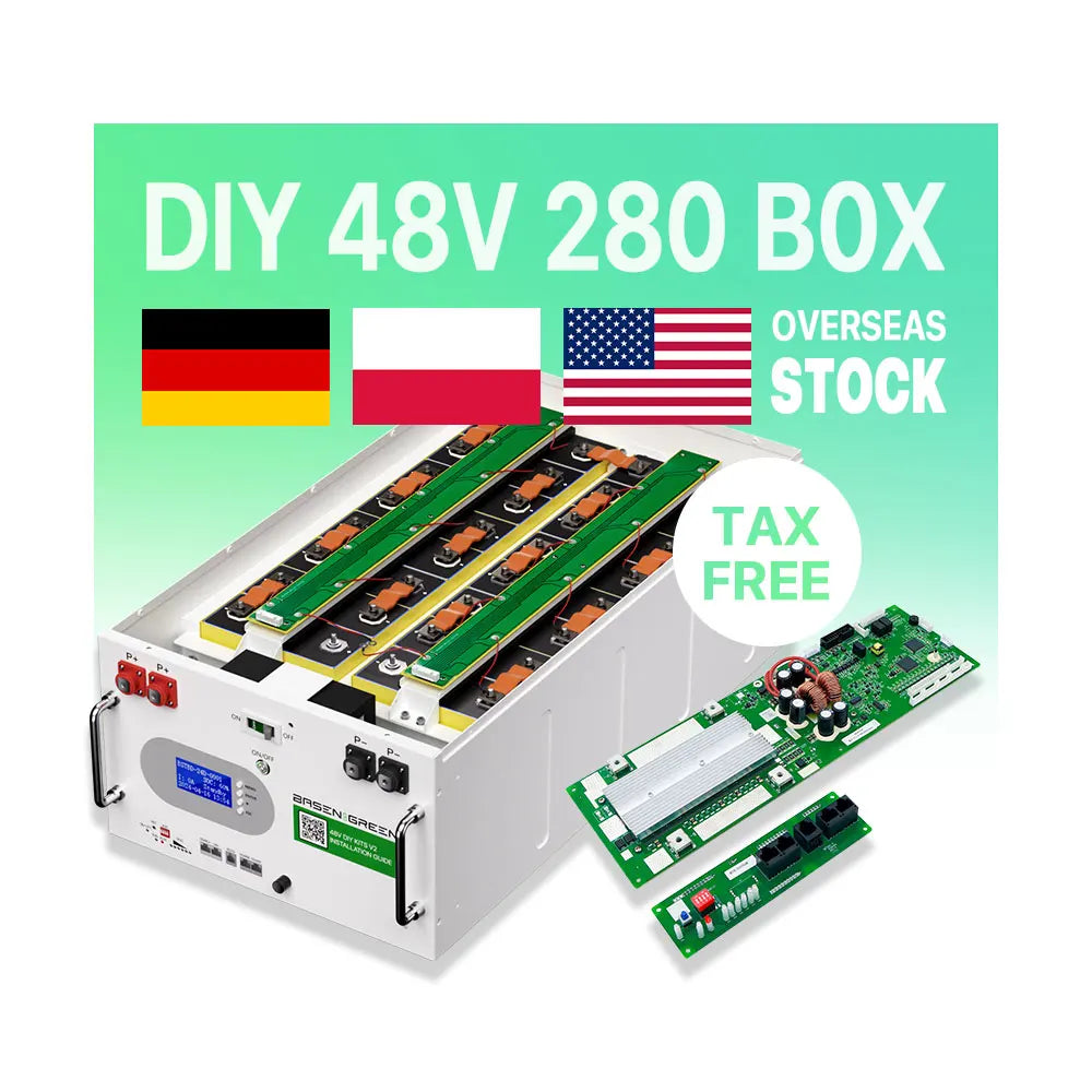 Basen 48v Kit Diy 15kwh for Lifepo4 Battery Cells 280ah 320ah Metal Battery Case Pack Accessories With BMS for Solar System