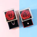 2023 New Product Creative Handmade Home Decoration Timeless Rose Candied Jewelry Necklace Draw Box