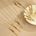 Trendy 18k Gold Plated Snake Zircon Pendant Necklace Earring Set  Stainless Steel Jewelry Set Gift for Women