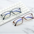 Jiuling Eyewear Wholesale Custom  Tr90 Frames Optical Eyeglasses Men Myopia Glasses Rectangle Frame Anti Blue Light Eyeglass