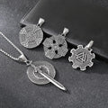 Hip Hop Viking Vintage Cross Charm Stainless Steel Pendants for DIY Chain Necklace Handmade Jewelry Religious Men Accessories