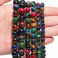 Colorful Starry Tiger Eye Stone Beads 6/8/10mm Natural for DIY Jewelry Making Bracelets Necklaces Accessories