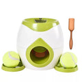 Hot Selling 2-in-1 Automatic Dog Tennis Ball Launcher Eat and Play Interactive Pet Feature Made of Durable Plastic