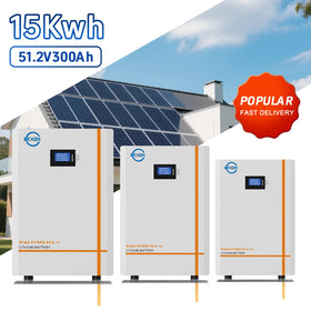 Grade a Solar Battery 15kwh Wall Mounted LiFePO4 Battery 100Ah 200Ah 300Ah Parallel & Modular Residential Energy Storage System