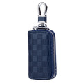 BOSHIHO Rhombus Pattern Universal Men's and Women's Car Key Case Zipper Leather Car Key Wallet
