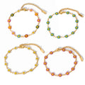 New Small Flower Shape Titanium Steel Bracelet Waterproof Stainless Steel Plated 18k Gold Plated DIY Summer Bracelet Jewelry