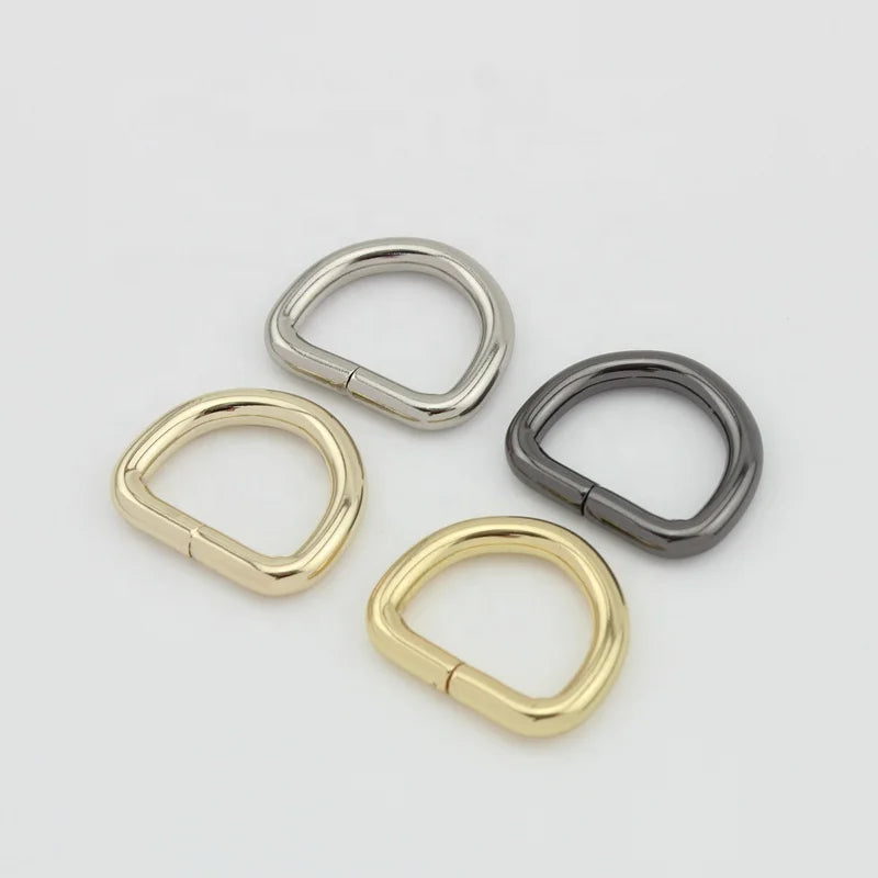 Nolvo World 20mm 3/4"  Customized D Shape Hardware Metal Iron Non Welded D Ring for Bag Accessories Handbag DIY