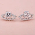 Woman Micro Pave Setting Cz 925 Earrings
