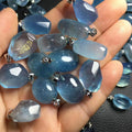 Hot Selling Promotion Exquisite Gift Natural Quartz Crystal Aquamarine with S925 Sliver Pendant