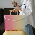 Fashion Colorful Shiny Texture Iridescence Holographic Laser Envelop Clutch Tablet Cover case Laptop Bag