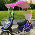 Full Covered Manual Opening Minimalist Travel Umbrella for Electric Bike Motorcycle Scooter-Outdoor Windproof Sunshade Rain 190T