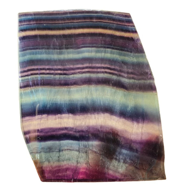 Wholesale Natural Crystal Fluorite Slice Slabs Rock Fluorite platter for Home Decoration