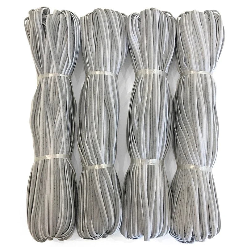 YouGuang High Visibility Rainbow Reflective Piping Silver Reflective Edging Reflective Tape Strip Sew-on Reflective Trim