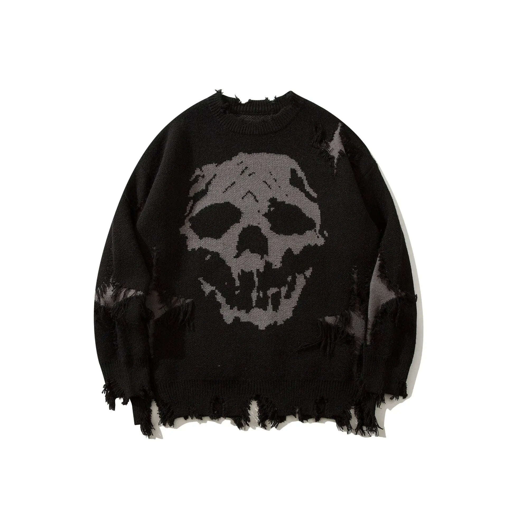 Custom Clothing Street Europe and the United States Frendy Hole Sweater Autumn and Winter Knitwear