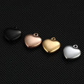 14MM High-Polished Stainless Steel Heart Shape Pendant Charm Gold Custom Logo Engraved for Children's Jewelry DIY Accessories