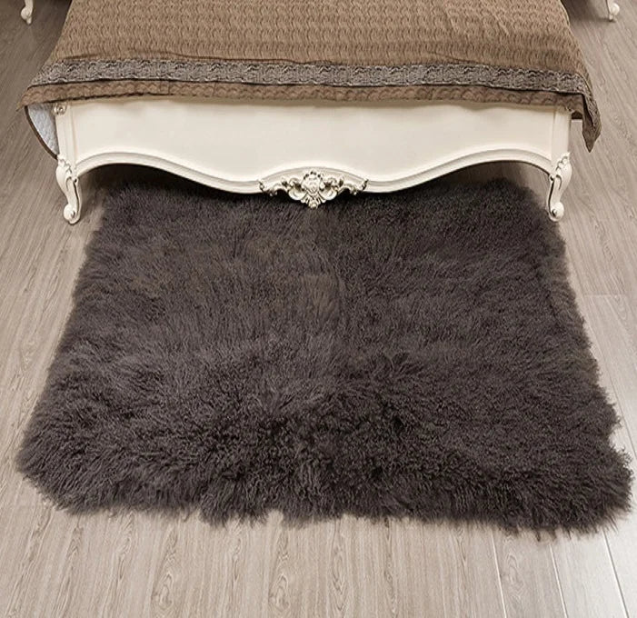 Wholesale Modern Mongolian Sheepskin Fur Rug High Pile Tibetan Sheep Skin Premium Quality Curly Style Hot Sale