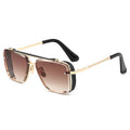2023 Custom Logo  Square Mens Luxury Rectangle Sunglasses Fashion Metal Frame Sun Glasses UV400 Men's Gradient Shades Sunglasses