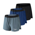 Men's New Casual Summer Sports Gym Shorts 100% Polyester Breathable Quick-Drying 2-in-1 Sweatpants Plain Trunks Drawstring