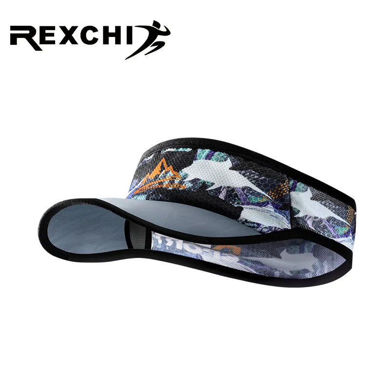 REXCHI XMZ280Custom Logo Embroidery Sun Visor Hat Outdoor Sport Beach Running Golf Visor Cap for Women Men Contrast Adjustable