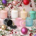 Wholesale Christmas Home Decoration  Candy Jar with Lid for Candle Wax Use Scented Candlestick Holder