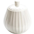 European Fresh Style Modern Luxury Ceramic Melon Sugar Bowl Sauce Spice Pot Cover Eco-Friendly 301-400ml Capacity Storage Jars