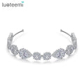 LUOTEEMI Luxury Fashion CZ Luxury Queen Tiara Cubic Zirconia Tiaras Hair Accessories Women Jewelry