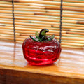 Mini Crystal Tomato Collectible Figurines Glass Paperweight Tabletop Decorative Ornament