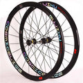 40mm Aluminum Alloy Carbon Straight Pull Hub Clincher Rim Fixed Wheelset 700C Single Speed Reflective Marking Black Finish Wheel