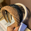 Fashion Plush Plaid Style Headband With Pad and Knit Hair Band for Beautiful Lady