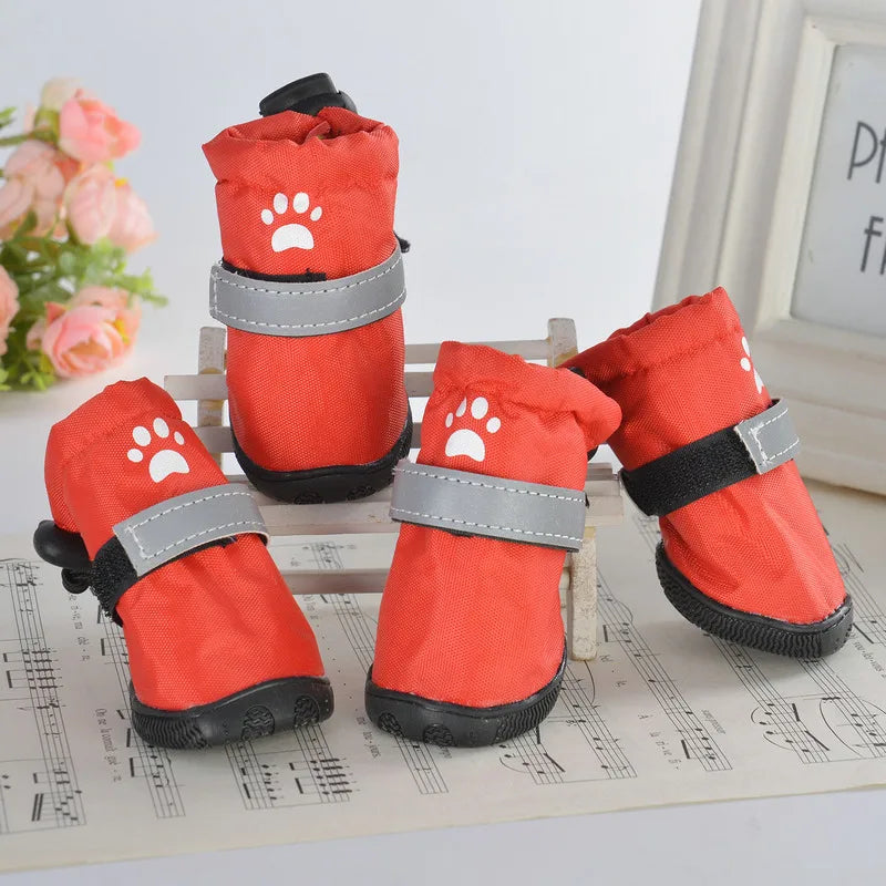 Colorful Waterproof Anti-Slip Pet Rubber Rain Boots Comfortable Long Dog Shoes for Dogs
