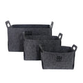 Wholesale Baiger Fashionable Luxury Square Foldable Eco-Friendly Felt 3 Pack Laundry Storage Baskets with Customized Color Logo