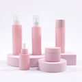 Matte Frosted Pink Skin Care Serum Packaging 30ml/50ml/100ml/120ml Glass Dropper Bottle Airless Pump Jar Spray Pump Screw Cap