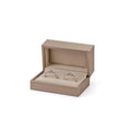 Customized Luxury PU Two Ring Box 7.5x5x4.5cm Paper Packaging