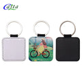 Wholesale PU Sublimation Heart Keychain Blank Custom Logo Single Side Printing Sublimation Leather Keychains