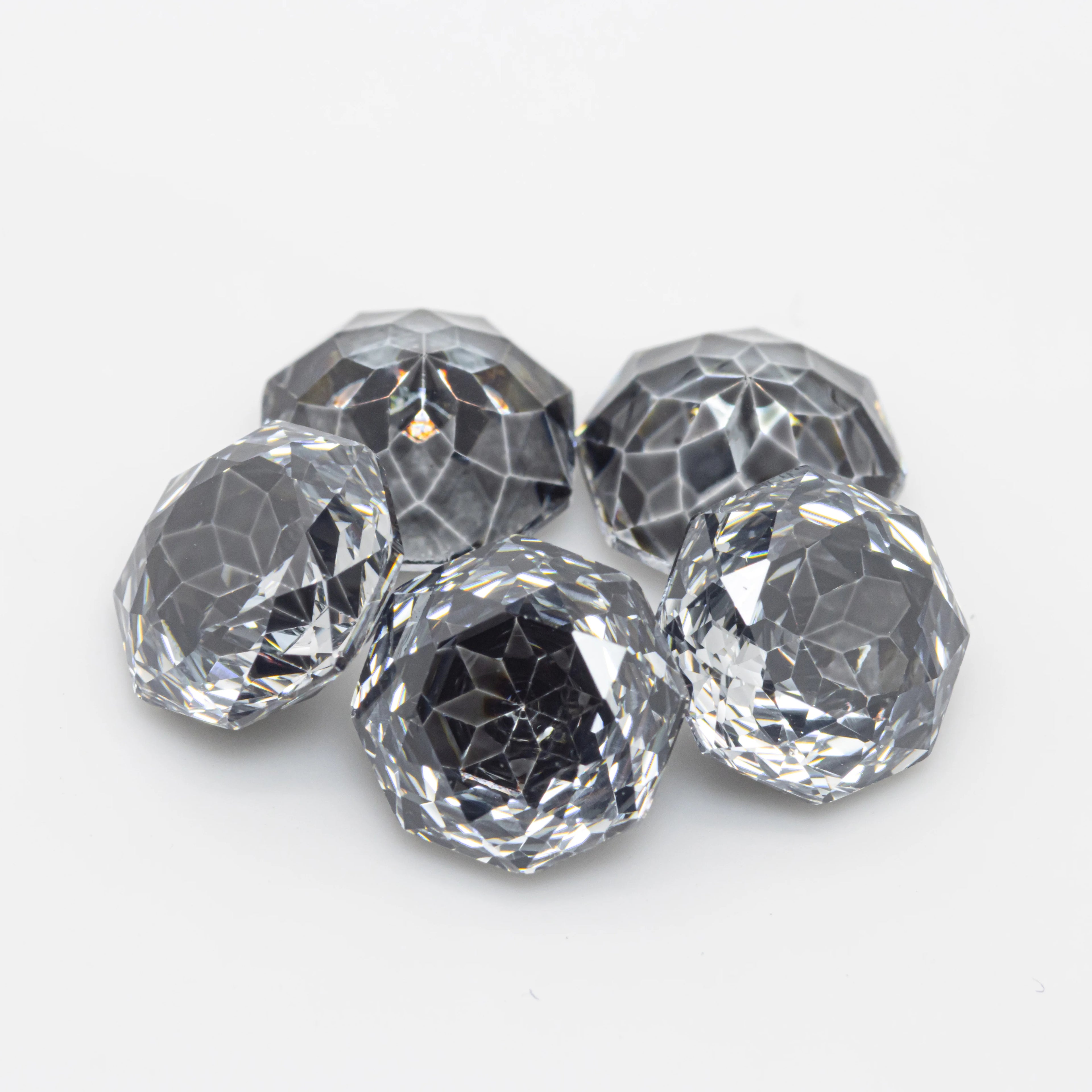 Wuzhou Wholesale Gem Octagonal Millennium Rose Cut Zircon Black Core 8.0mm High Carbon Zircon