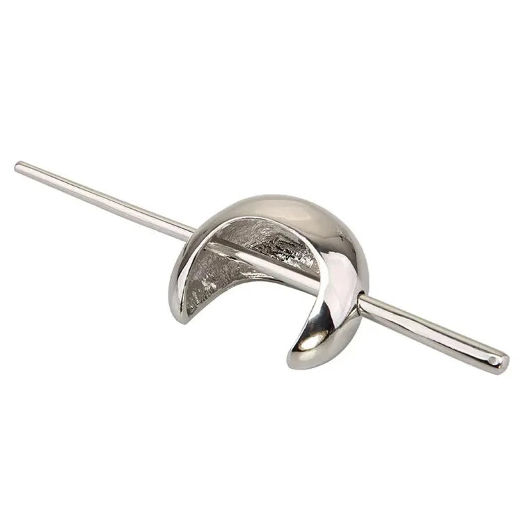 Simple Elegant Metal Silver Gold Hair Fork Pony Cuff for European Women Fashion Hair Accessories