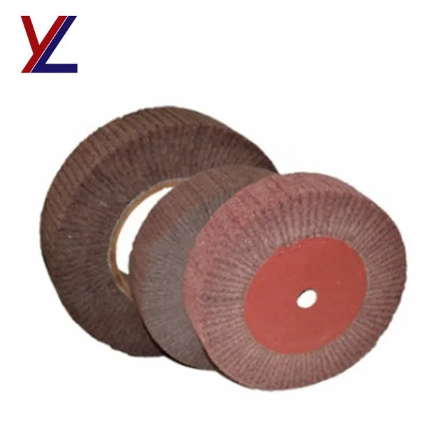 Factory Direct Supply Yi-Liang YL-NL Iron Plate and Bowl 320 Grit Flap Buff Wheel for Jewelry Polishing Round Shape