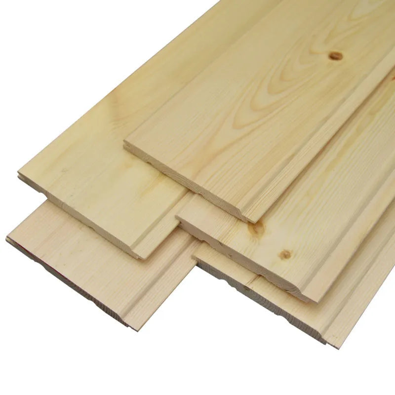Factory Price Solid Wood Wall Panel Strip Wall Panels Grooved Wood Paneling Paint Free Sauna Board