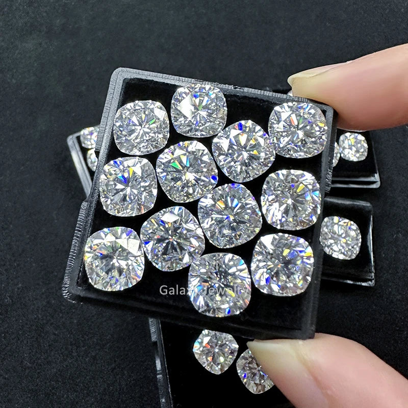 Factory Wholesale 8.5*8.5mm Cushion Cut DEF Color Moissanite Synthetic Diamond VVS Moissanite Loose Stone for Jewelry Making