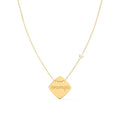 LOZRUNVE Sterling Silver 925 Gold Plated Vermeil Custom Engraved Name Personalised Necklace