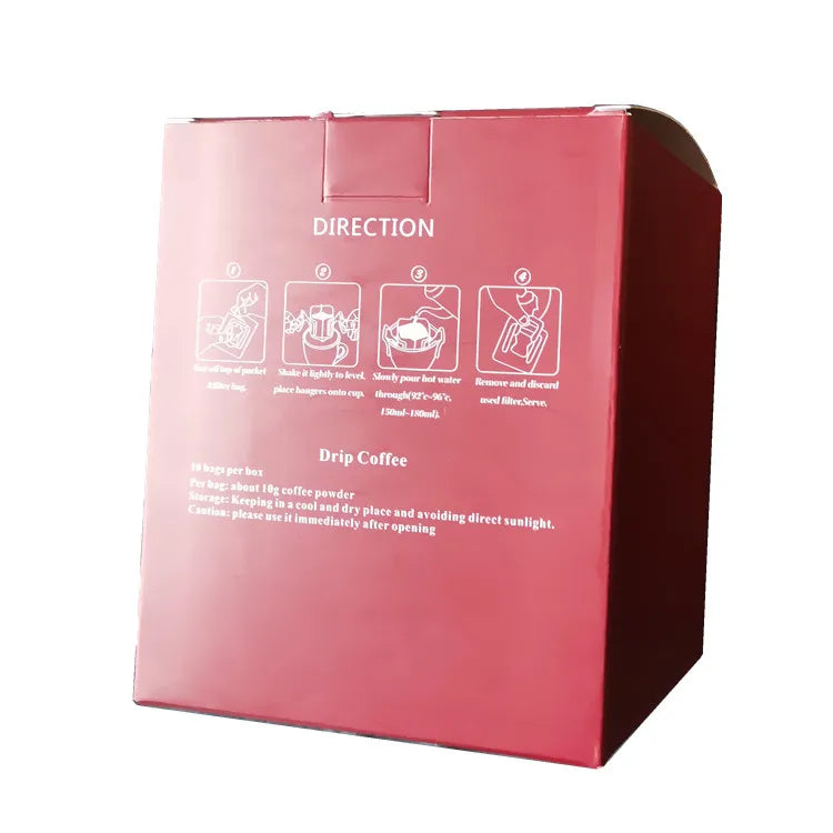 Custom logo Color Printing Food Grade Drip Filter Hanging Ear Coffee Boxes Cardboard Packaging Boxes Custom logo