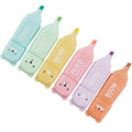 Mini Highlighter Set Macaron 6 Color Light Color Highlighter Student Mark Eye Protection Cute Stationary