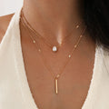 Wholesale Price Vintage Double-Heart Necklace Fashion Link Chain Cheap Alloy Jewelry