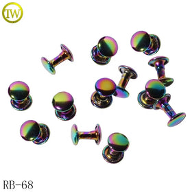 Custom Rainbow Color Handbag Stud Screwback Chicago Screw Rivets