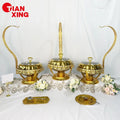 TIANXING Latest Luxury Hanging Chefer Chafing Dish Buffet Set Food Warmer Serving Chaffing Dishes in Dubai Arab