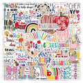 54Pcs Teachers Day Blessing Phrases Graffiti Stickers for Book Bottle Decor Thank You Teacher Gift Sticker