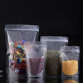 Transparent Matte Zipper Stand up Pouch Biodegradable Reusable Food Packaging with Resealable Feature