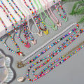 Fashion Y2K Necklace All-match Colorful Rice Bead Necklace Bohemian Necklace for Women